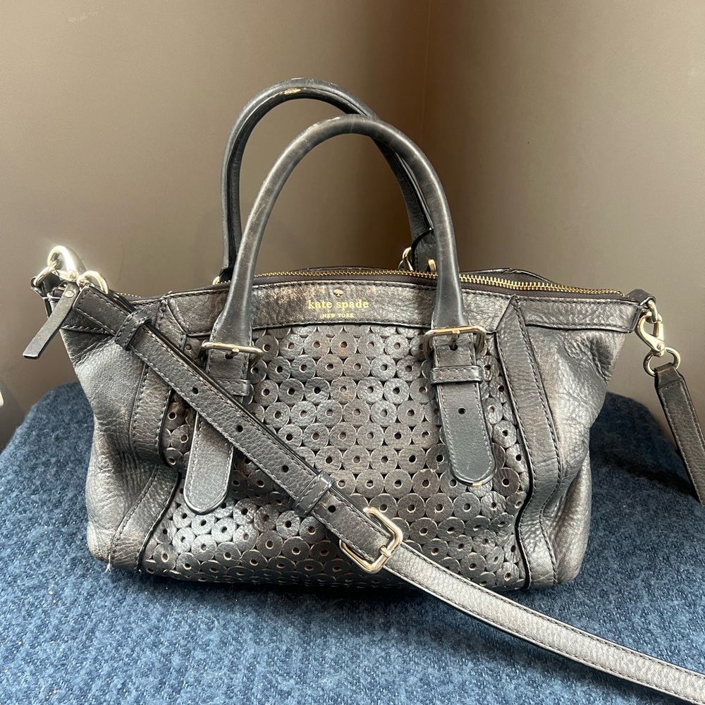 Kate Spade Gray Leather Handbag